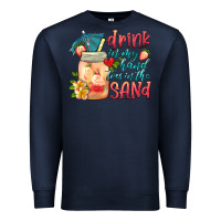 Navy drink in my hand toes in the sand Premium Sweatshirt - HRA Design Shop
