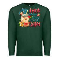 Sports Green drink in my hand toes in the sand Premium Sweatshirt - HRA Design Shop