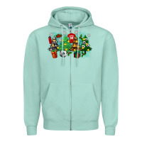 Seafoam christmas trees with tennis Zipper Hoodie - Zillion Design Studio