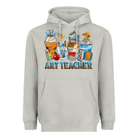 Art Teacher Coffee Cups Heavyweight Hoodie | Teevron