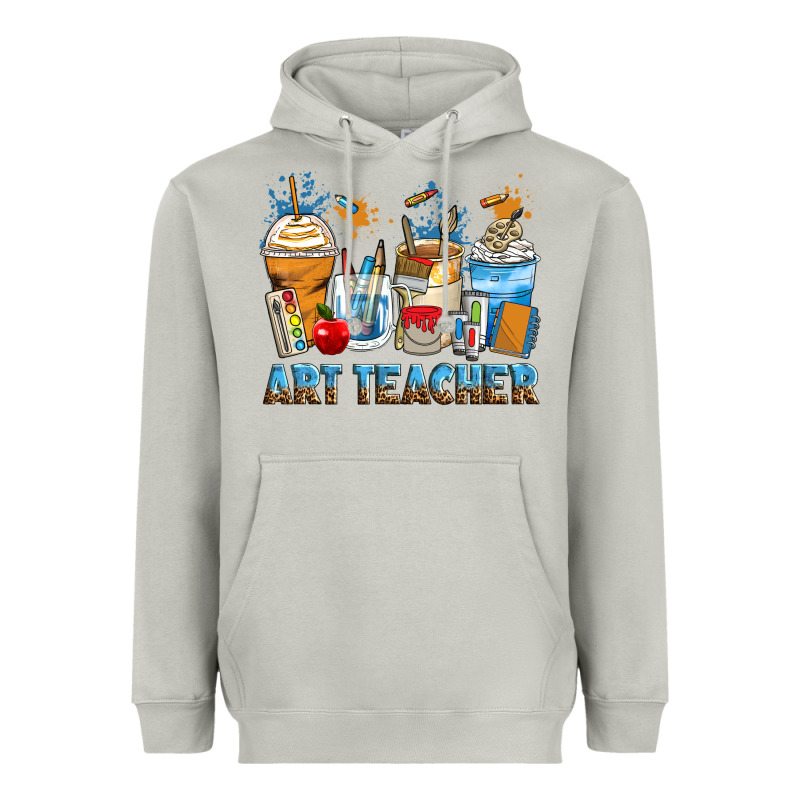 Art Teacher Coffee Cups Heavyweight Hoodie by Zillion Design Studio | Teevron