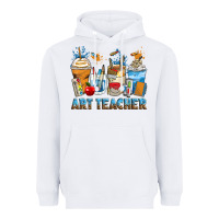 White art teacher coffee cups Heavyweight Hoodie - Zillion Design Studio