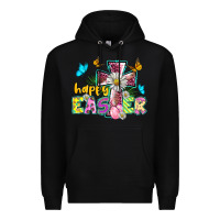 Black happy easter cross Premium Hoodie - BarkalooDesign