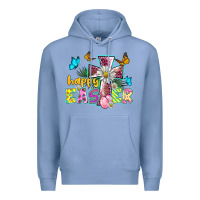 Colony Blue happy easter cross Premium Hoodie - BarkalooDesign