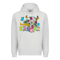 Dove Grey happy easter cross Premium Hoodie - BarkalooDesign