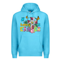 Ocean Blue happy easter cross Premium Hoodie - BarkalooDesign