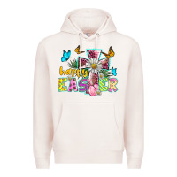 Pale Pink happy easter cross Premium Hoodie - BarkalooDesign