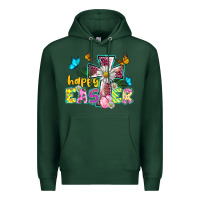 Sports Green happy easter cross Premium Hoodie - BarkalooDesign