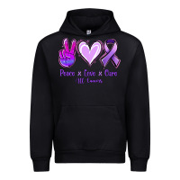 Black Peace Love Cure All Cancers Urban Hoodie - Jasminsmagicworld