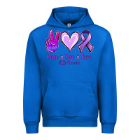 Cobalt Peace Love Cure All Cancers Urban Hoodie - Jasminsmagicworld