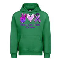 Emerald Peace Love Cure All Cancers Urban Hoodie - Jasminsmagicworld