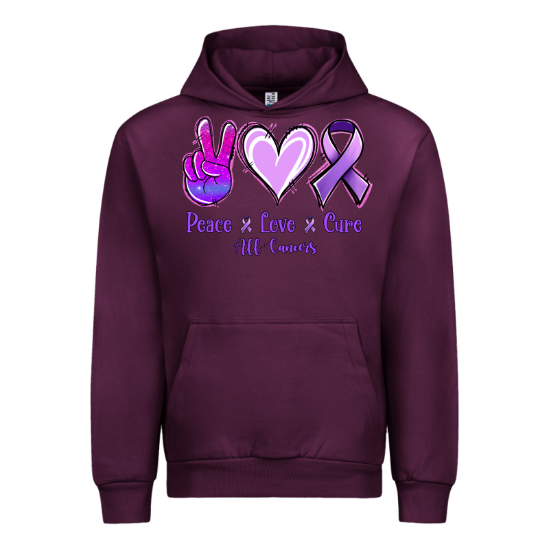 Peace Love Cure All Cancers Urban Hoodie by Jasminsmagicworld | Teevron