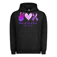 Pigment Black Peace Love Cure All Cancers Urban Hoodie - Jasminsmagicworld