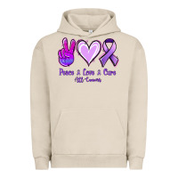 Pigment French Oak Peace Love Cure All Cancers Urban Hoodie - Jasminsmagicworld