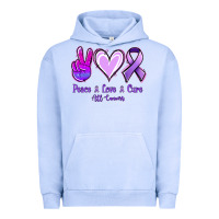 Pigment Grape Ice Peace Love Cure All Cancers Urban Hoodie - Jasminsmagicworld