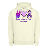 Pigment Pistachio Peace Love Cure All Cancers Urban Hoodie - Jasminsmagicworld