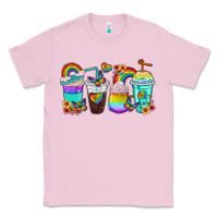 Bubblegum Pink rainbow coffee cups Classic Tee - texasbilliewilder