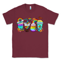 Burgundy rainbow coffee cups Classic Tee - texasbilliewilder