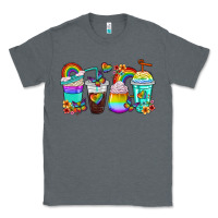 Charcoal Heather rainbow coffee cups Classic Tee - texasbilliewilder
