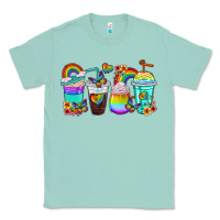 Seafoam rainbow coffee cups Classic Tee - texasbilliewilder
