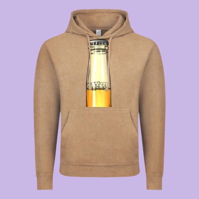 Yellow Beer Bottle Vintage Hoodie Designed By Adodesignshop