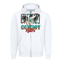 White cowboy killer Zipper Hoodie - texasbilliewilder