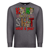 Charcoal Heather ho ho holly shit what a year Premium Sweatshirt - FaDigitalArtStudio