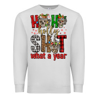 Dove Grey ho ho holly shit what a year Premium Sweatshirt - FaDigitalArtStudio