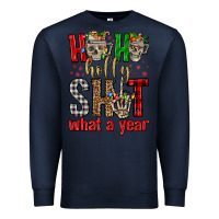Navy ho ho holly shit what a year Premium Sweatshirt - FaDigitalArtStudio