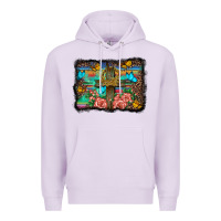 Lilac wooden cross background Premium Hoodie - BarkalooDesign
