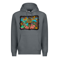 Rock wooden cross background Premium Hoodie - BarkalooDesign