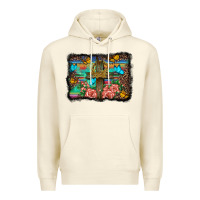 Sandshell wooden cross background Premium Hoodie - BarkalooDesign