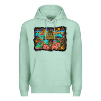 Seafoam wooden cross background Premium Hoodie - BarkalooDesign