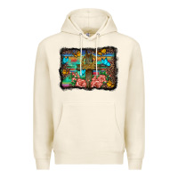 Tofu wooden cross background Premium Hoodie - BarkalooDesign