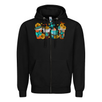 Black cross coffee cups Zipper Hoodie - texasbilliewilder
