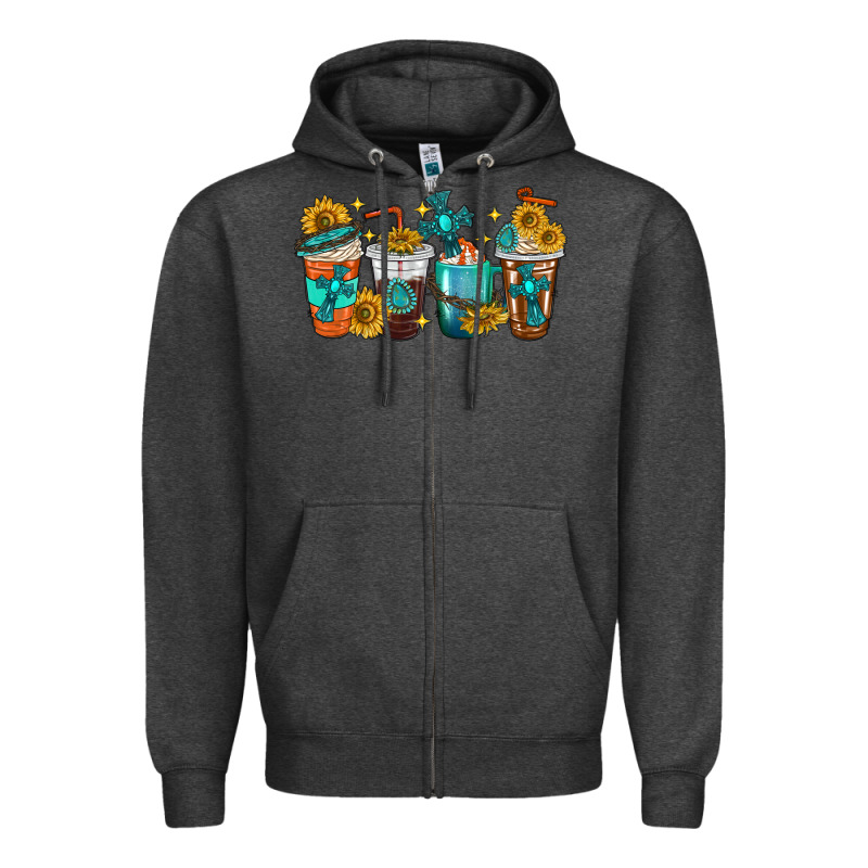 Cross Coffee Cups Zipper Hoodie by texasbilliewilder | Teevron