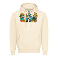 Sandshell cross coffee cups Zipper Hoodie - texasbilliewilder