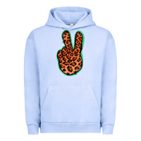 Orange Leopard Peace Sign Urban Hoodie | Teevron