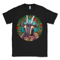 Black Dark Goat Christmas Classic Tee - RanaPortraitStore