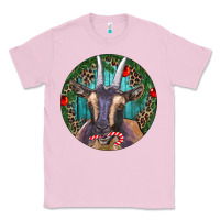 Bubblegum Pink Dark Goat Christmas Classic Tee - RanaPortraitStore