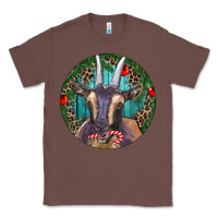 Chestnut Dark Goat Christmas Classic Tee - RanaPortraitStore