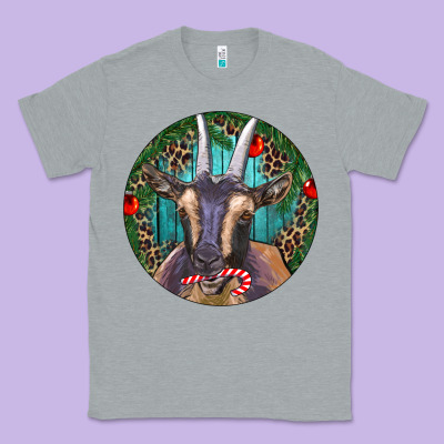 Dark Goat Christmas Classic Tee Designed By Ranaportraitstore