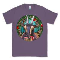 Lavender Dark Goat Christmas Classic Tee - RanaPortraitStore