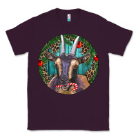 Plum Dark Goat Christmas Classic Tee - RanaPortraitStore