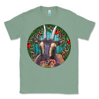 Sage Dark Goat Christmas Classic Tee - RanaPortraitStore