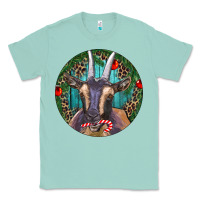 Seafoam Dark Goat Christmas Classic Tee - RanaPortraitStore