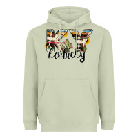 Matcha kentucky state cowhide serape cactus Heavyweight Hoodie - RanaPortraitStore