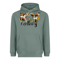 Sage kentucky state cowhide serape cactus Heavyweight Hoodie - RanaPortraitStore