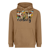 Toasted Coconut kentucky state cowhide serape cactus Heavyweight Hoodie - RanaPortraitStore