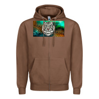 Chestnut white tiger forest license plate Zipper Hoodie - RanaPortraitStore